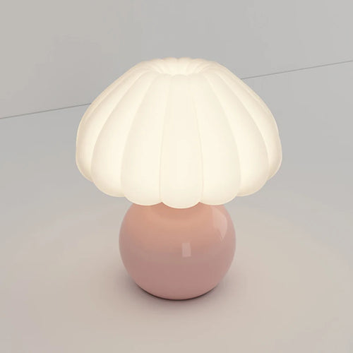 French Style Mushroom Table Lamp, Dimmable & Cordless