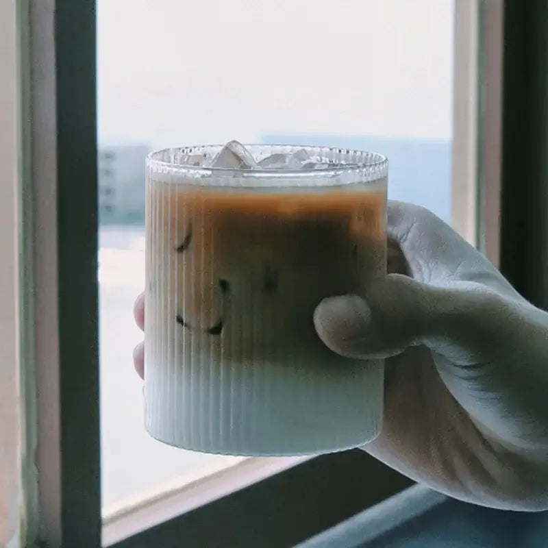 300ML Ribbed Mid-Century Modern Glass Set