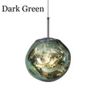 Nordic Lava Pendant Light in dark green color, featuring a contemporary design with a high-quality glass finish.