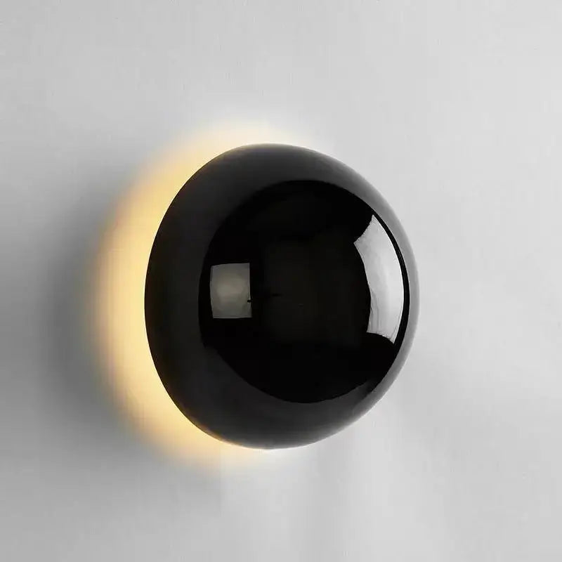 Circular Wall Lamp Aisle Bedside Lunar Eclipse Lamp Minimalist Silver Plated Luxury Wall Lamp