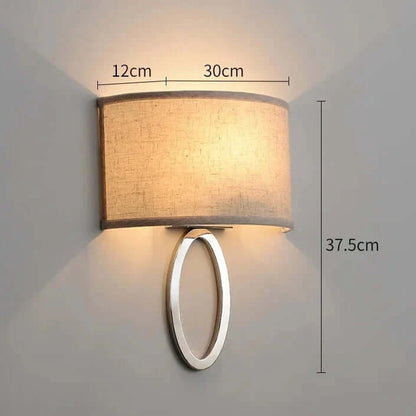 Wall Light Fixtures, Wall Light Fixtures, Wall Light Fixtures, Classic American Bedside Lamp with Fabric Lampshade