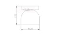 Compact Iron Ceiling Light with Dome Shade