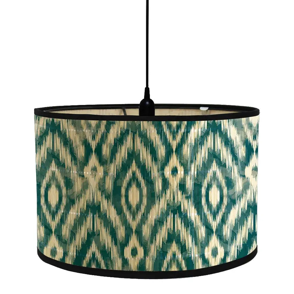 African Geometric Lamp Shade - Bamboo Drum