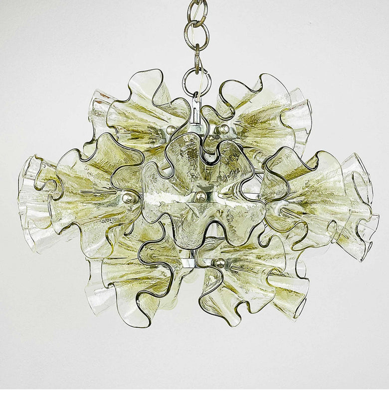 Luxury Flower-Shaped Glass Chandelier 45cm