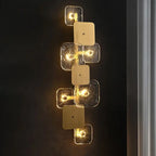 Vintage Glass & Brass Wall Lights - LED Sconce