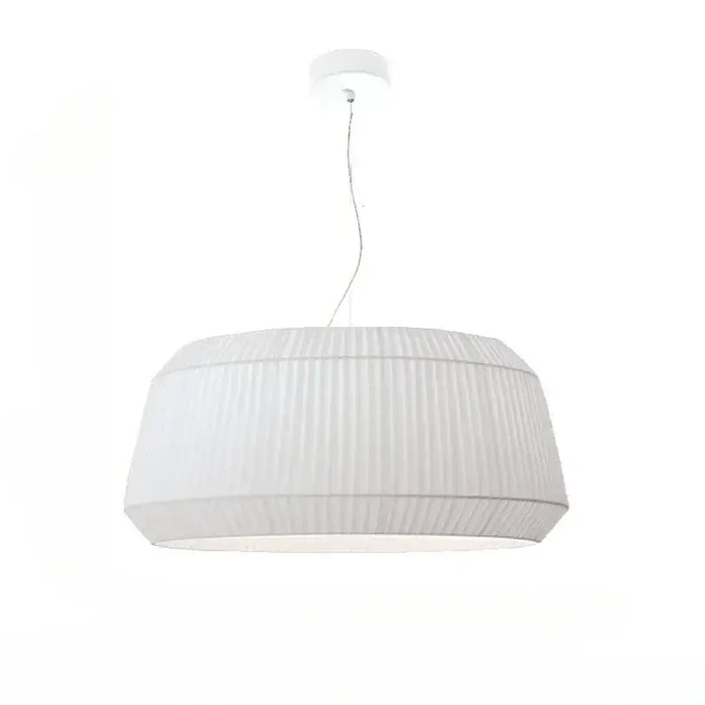 Nordic Pleated Fabric Pendant Light – Soft Minimalist Ceiling Lamp hanging in a bright room.