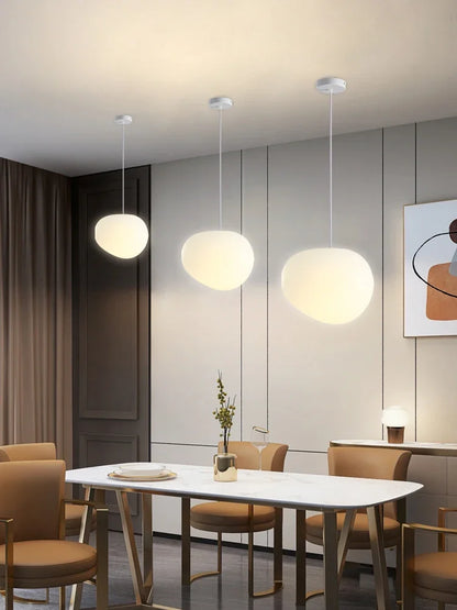 Simple Nordic Restaurant Pebble Chandelier