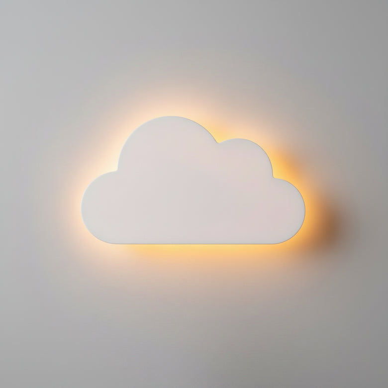 Hero Cloud-shaped wall light with a hand touching it and text 'Touch On/Off Switch' above.