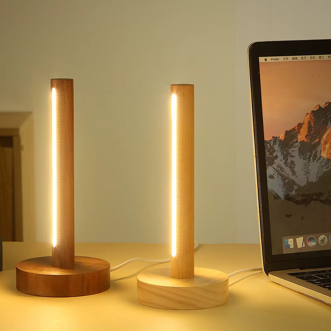 Cordless Wood Table Lamp