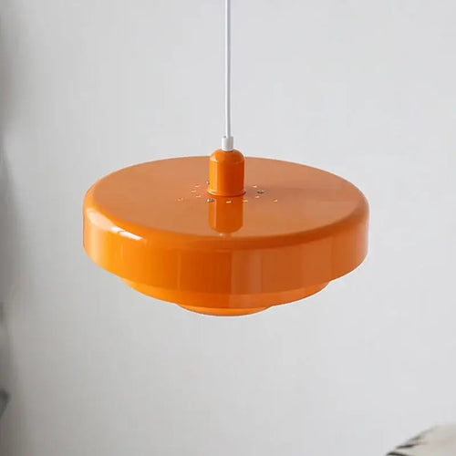 Collection of Nordic Pendant Light in vibrant orange color showcasing elegant vintage design.