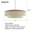 French Retro Grand Fringe Pendant Light – 80cm Vintage Beige Statement Chandelier showcasing a 60cm diameter adjustable design.