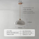 The Ideal Modern Kitchen Glass Pendant in white, adjustable height, glass and rubber wood materials, perfect for contemporary kitchens.