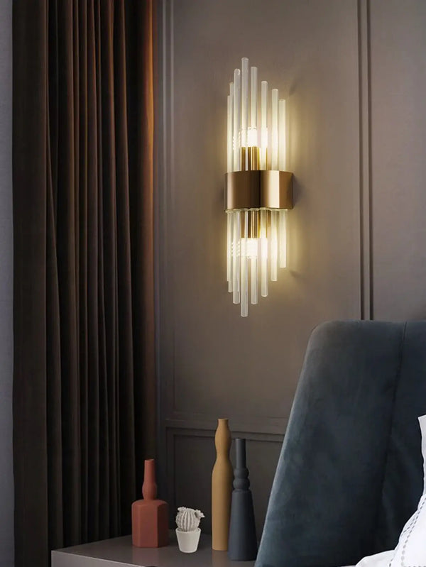 Black or Golden Art Deco Mural Lamp in a stylish modern setting with elegant lighting on a wall.