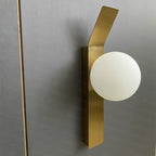 Golden Wall Lamp with Glass Ball - Modern Elegance