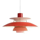 Classic Nordic Designer Pendant Lights Available in 3 different sizes featuring a striking red design.
