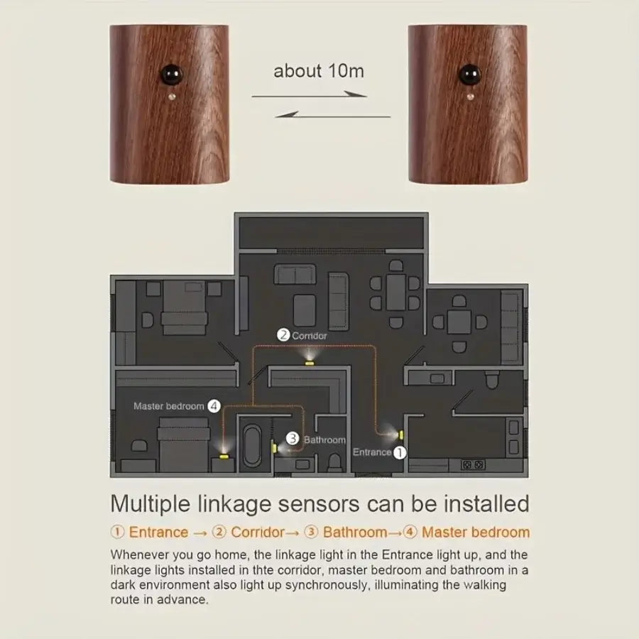 Wooden USB Rechargeable Wall Lamp - Elegant Lighting