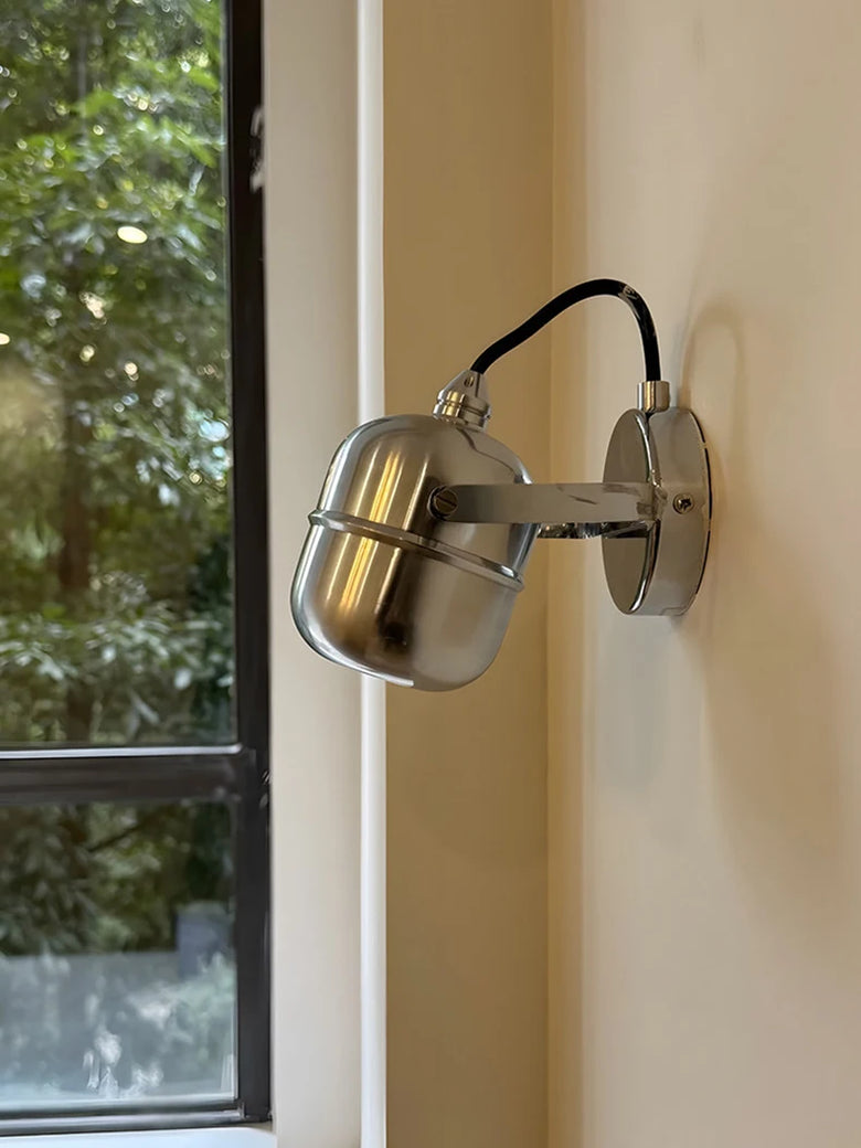 Chrome Wall Spotlight with Adjustable Arm