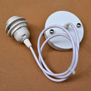 Elegant Origami-Inspired Paper Lantern lamp holder and white cable for easy installation.