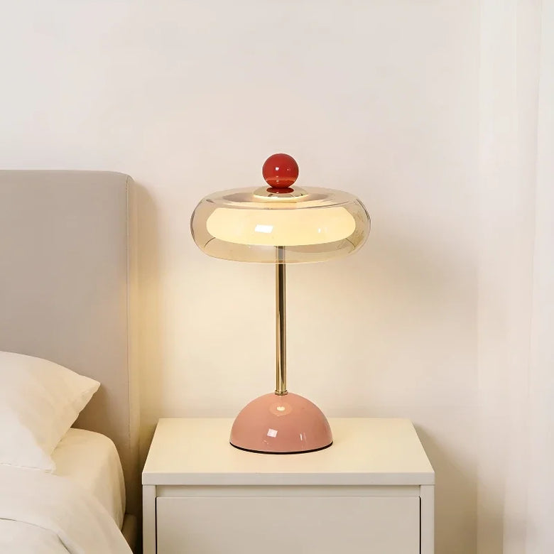 Retro Glass Table Lamp with Touch Control