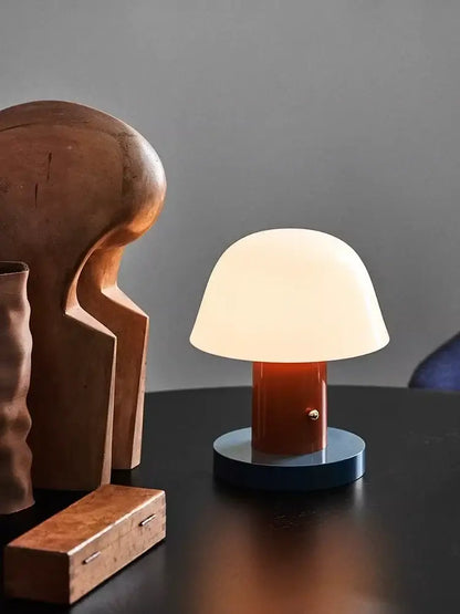 Cordless Mushroom Table Lamp – Stylish Rechargeable Night Light