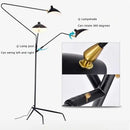 Nordic Designer Tripod Floor Lamp showcasing adjustable lampshade and swing arm features.