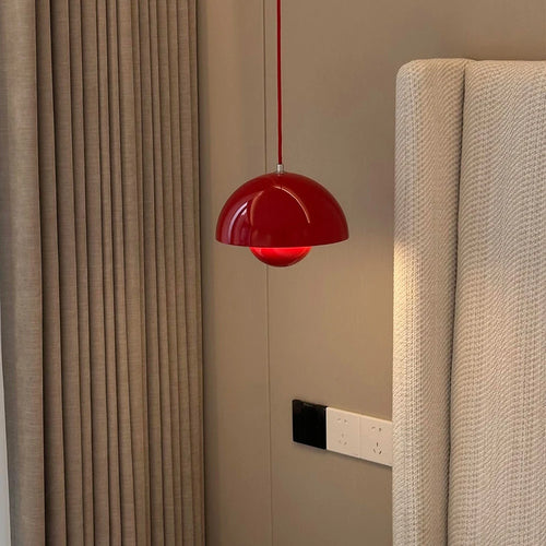 Mid-century Retro Glossy Dome Pendant Lights