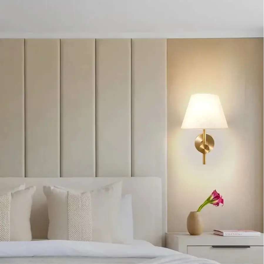 Cordless Rechargeable Brass Wall Lamp