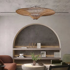 Vintage Designer Rattan Pendant Light - Timeless Elegance