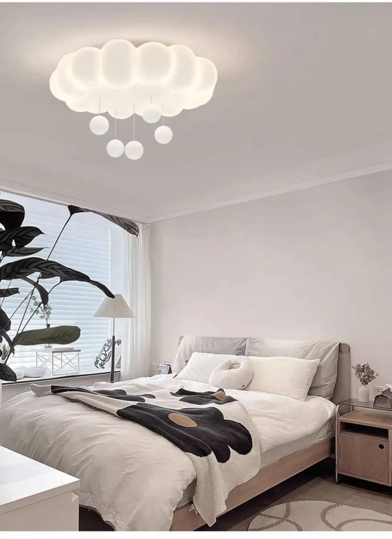 Modern White Cloud LED Ceiling Light with remote control