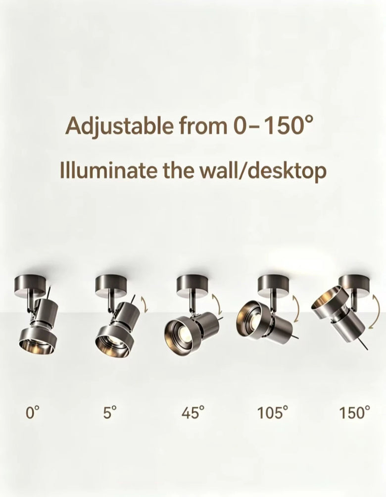Adjustable, Rotatable Brushed Nickel Spotlight
