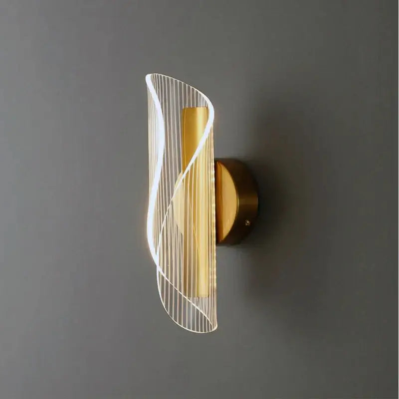 Gold Nordic Sconce - Modern LED Elegance