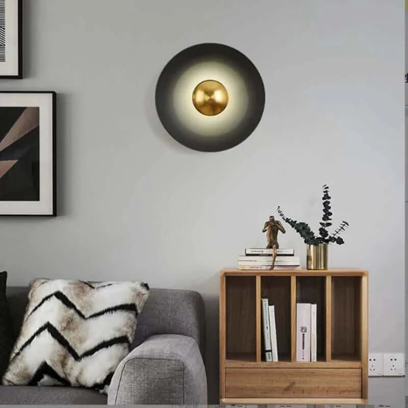 Wall Light Fixtures, Wall Light Fixtures, Wall Light Fixtures, Colourful 30 cm Modern Circle Wall Light with Gold