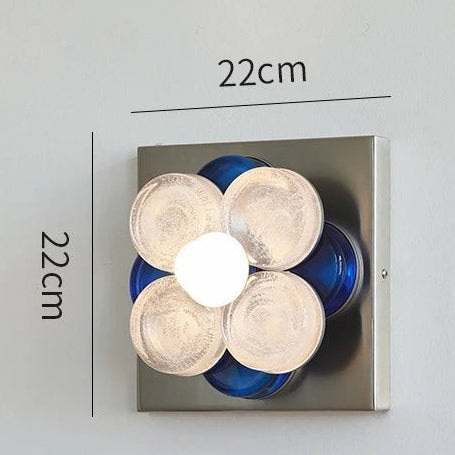 Retro Flower Metal Wall Light with LED Bulbs