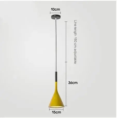 Nordic minimalist funnel pendant light, soft colour ceiling light, view 12