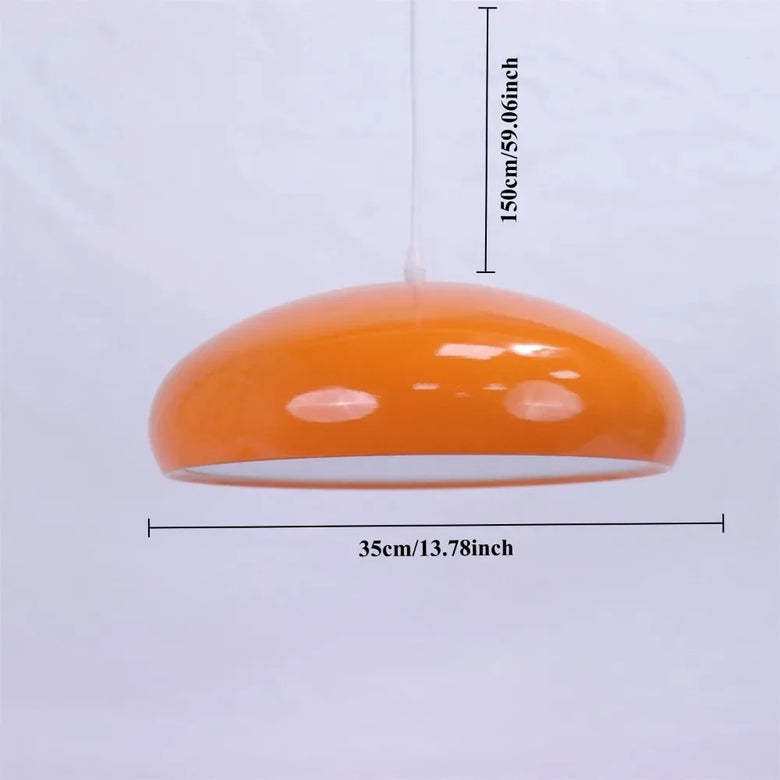 Glossy Dome Pendant Light – Dimmable Mid-Century Modern