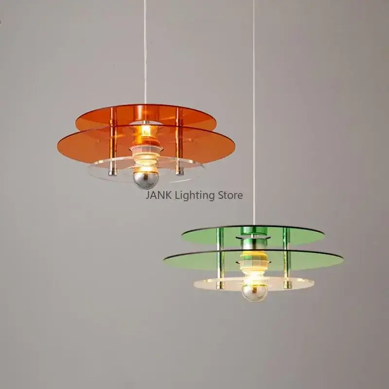Space Age Acrylic Pendant Light - Vibrant & Colorful