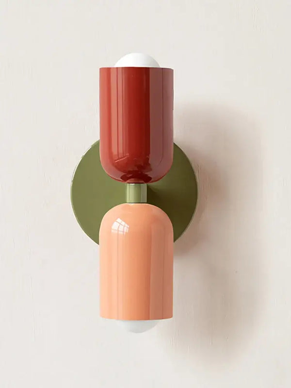 Classic Midcentury Modern Wall Lamp (10x25cm) featuring colorful shades for a stylish wall illumination.
