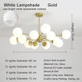 Mid-Century Modern Glass Globe Sputnik Chandelier – 6 to 16 Lights