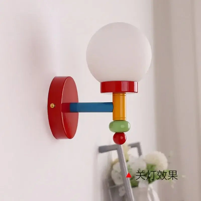 Lego like playful and colourful wall & ceiling light, retro design with vibrant colors, perfect for children's rooms, includes LED bulb