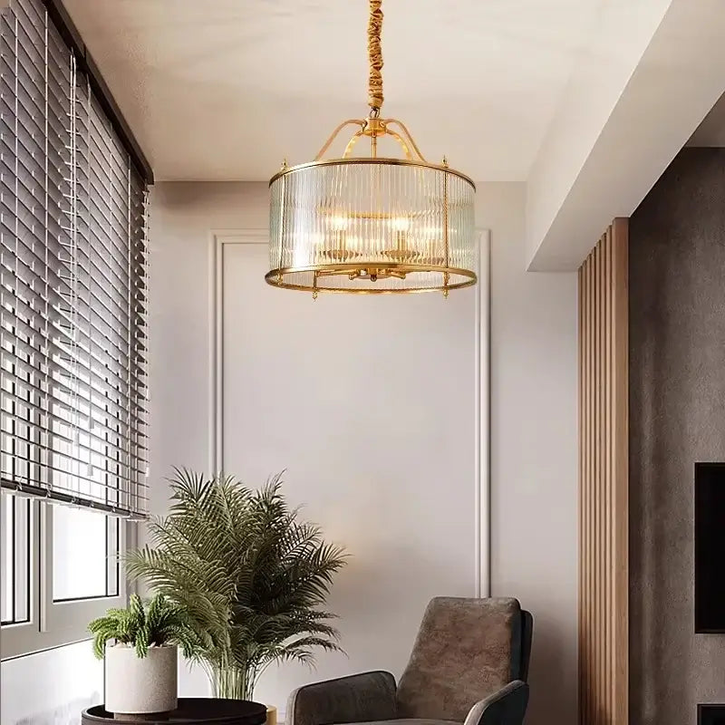 Radiant Elegance: Gold Copper Chandelier