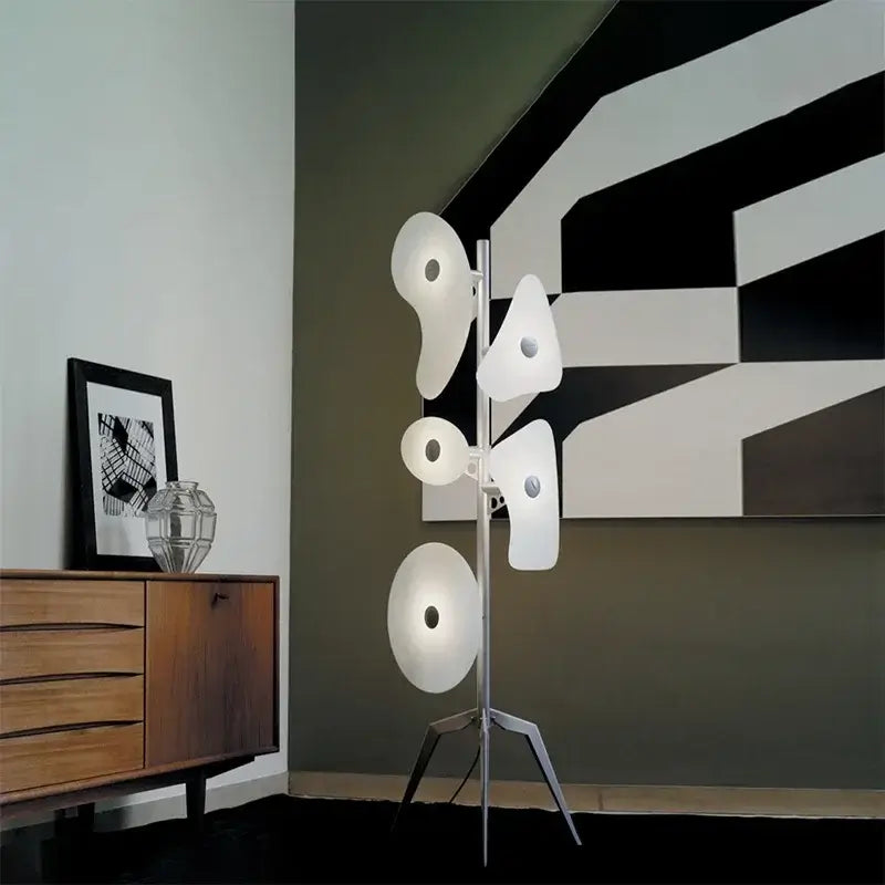 Colorful Acrylic Shade Floor Lamp - Modern Artistic Design