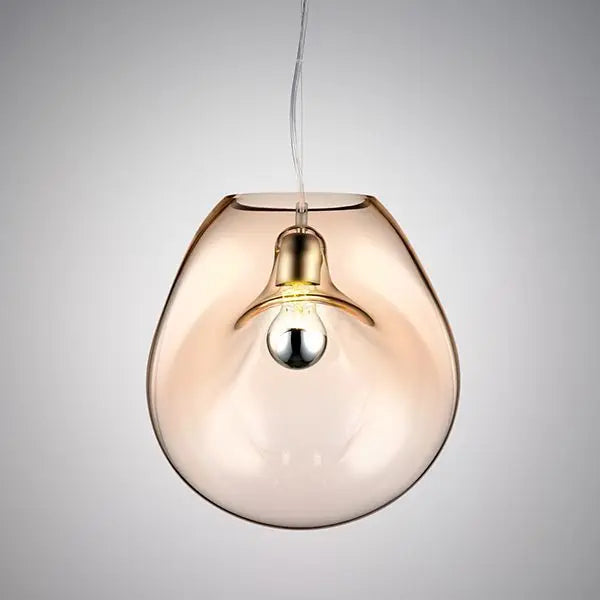 Modern Sculptural Glass Pendant Light with Organic Form