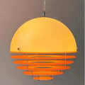 Orange Ceiling Lamp  Retro E27 Ceiling Lamp 30cm hanging above a modern gray background.