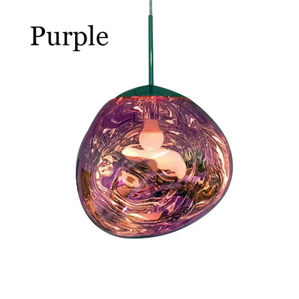 Nordic Lava Pendant Light in purple showcasing a contemporary design inspired by molten lava.