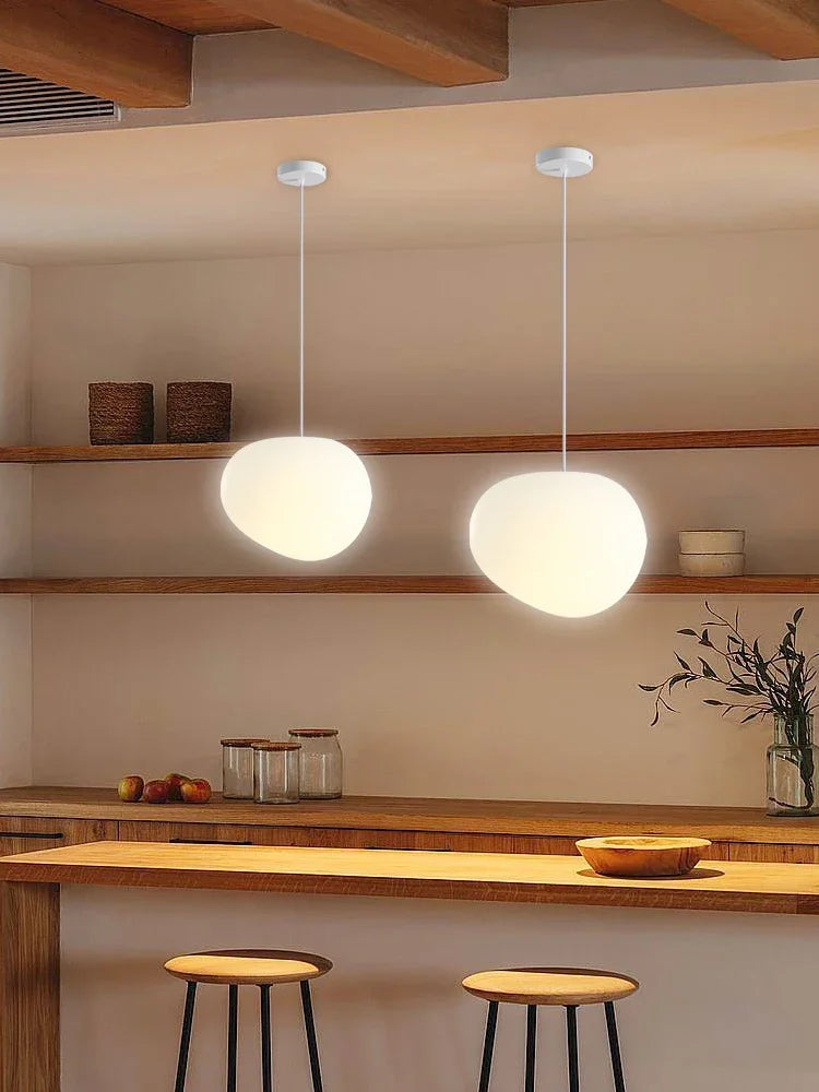 Simple Nordic Restaurant Pebble Chandelier