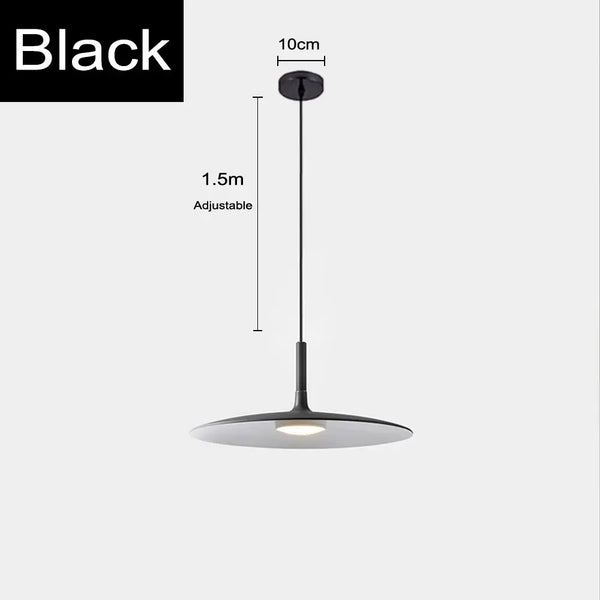 Sleek, Modern Led Pendant Lamps in black color with adjustable height, perfect for contemporary interiors.