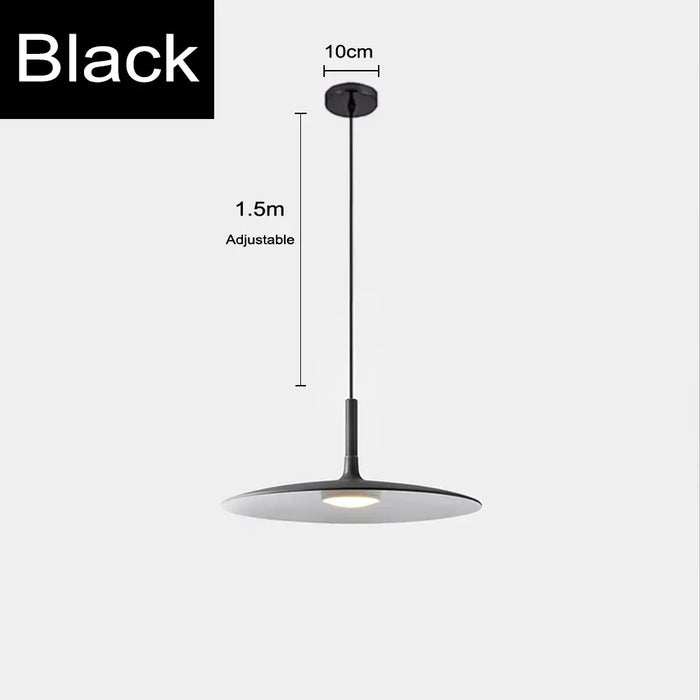 Sleek, Modern Led Pendant Lamps in black color with adjustable height, perfect for contemporary interiors.