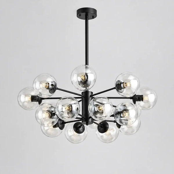Mid-Century Modern Glass Globe Sputnik Chandelier – 6 to 16 Lights