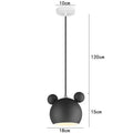 Cartoon Mouse Pendant Lampshade for Children’s Rooms dimensions diagram, showcasing design and size specifications.