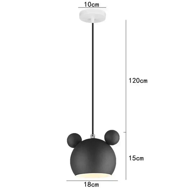 Cartoon Mouse Lamp Shade with playful design and dimensions; perfect for children's rooms and modern decor.